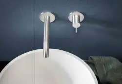 SB Round 316 wbudowana bateria umywalkowa Szczotkowana Miedź PVD 162 mm