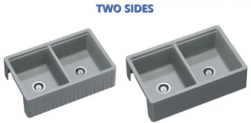 GraniteMy Tradition wiejski podwójny zlewozmywak 2-komorowy z granitu 80x50cm biały, montaż nablatowy, podblatowy i wpuszczany 1208953698