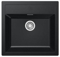 Franke Sirius 2 S2D 610.50 czarny zlew z tworzywa sztucznego 56x53cm do montażu z otworem na kran 114.0271.940