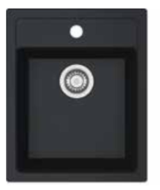Franke Sirius 2 S2D 610.40 czarny zlewozmywak z tworzywa sztucznego 43x53cm do montażu z otworem na kran 114.0568.053