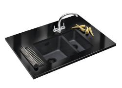 Franke Black plastikowy czarny zlew 50x41 cm pod zabudowę 1208953777