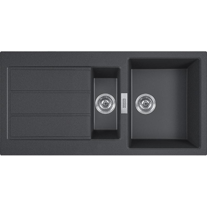 Franke Sirius 2 S2D 651 czarny plastikowy 1,5 półtora zlewozmywaka z ociekaczem montaż na wierzchu 100x50 143.0634.554