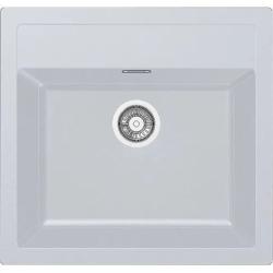 Franke Sirius 2 S2D 610.50 biały zlew z tworzywa sztucznego 56x53cm, montowany na wierzchu z otworem na kran 114.0568.052