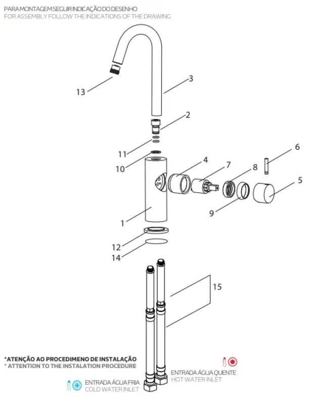 Waterevolution Flow bateria umywalkowa wysoka matowa biała T1121FUBR