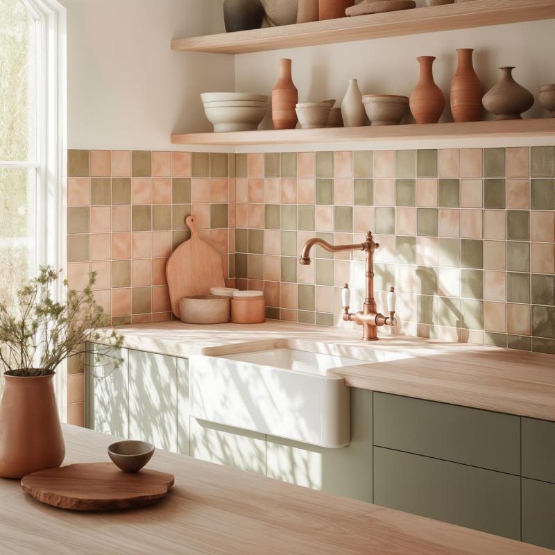 PB Nostalgiczny klasyczny wiejski kran kuchenny Miedź z białymi uchwytami 1208953914