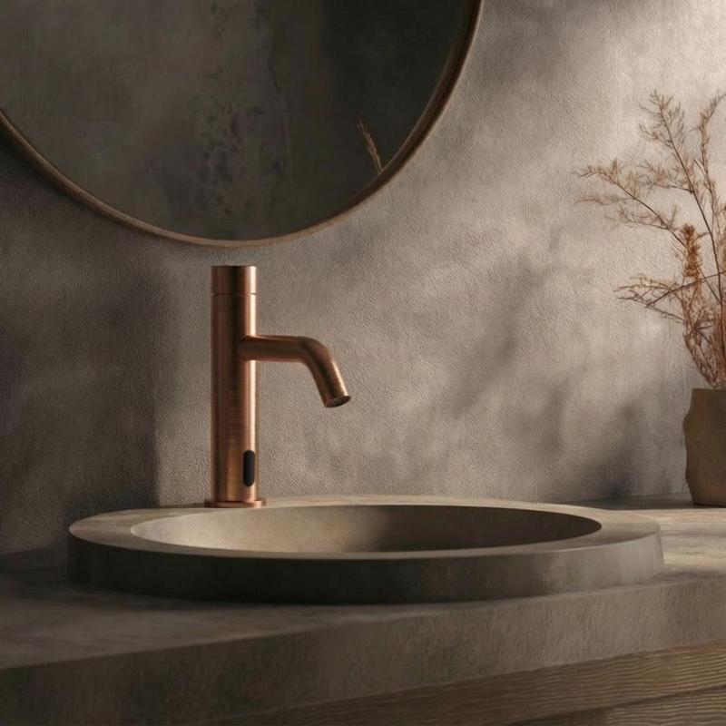 Waterevolution Flow elektroniczny kran do umywalki na podczerwień na baterie Miedź T110ECPE