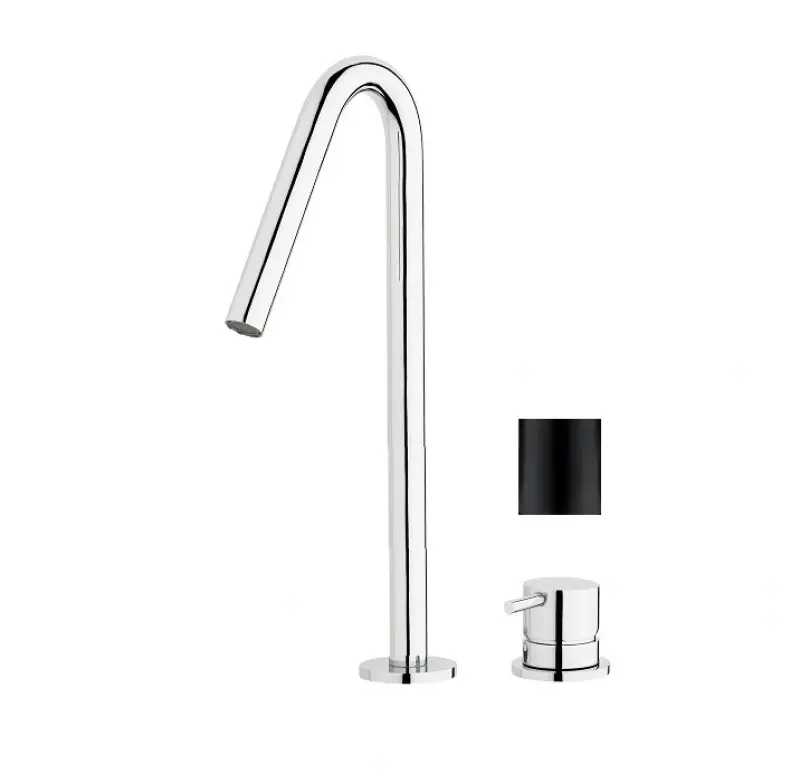Waterevolution Flow 2-gats wastafelkraan zwart met hoge V 120mm uitloop T1122VPR

Waterevolution Flow 2-otworowa bateria umywalkowa czarna z wysoką wylewką V 120 mm T1122VPR