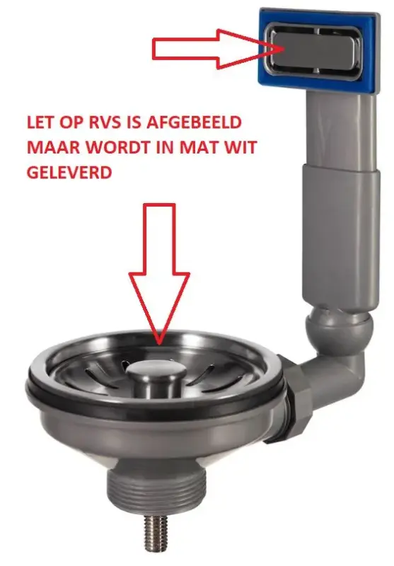 Zestaw sitka do zlewu Lorreine matowy biały z przelewem 1208954014