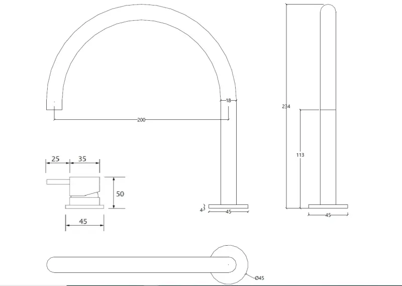 Waterevolution Flow 2-otworowa bateria umywalkowa chromowana z niską wylewką U 113mm T1121U01