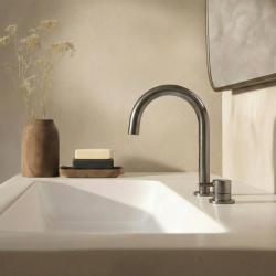 Waterevolution Flow 2-otworowa bateria umywalkowa PVD Gun Metal T1121UGME