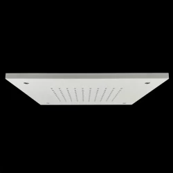 SB Rubinetterie matowa biała deszczownica z corianu solid surface, kwadratowa, do montażu w suficie, 30 cm, 1208954082