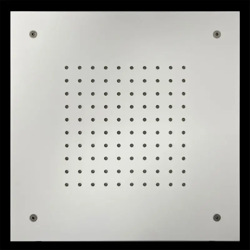 SB Rubinetterie matowa biała deszczownica z corianu solid surface, kwadratowa, do montażu w suficie, 30 cm, 1208954082