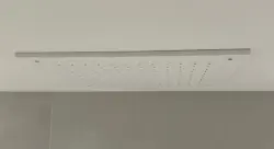 SB Rubinetterie matowa biała powierzchnia corian solid surface, kwadratowa deszczownica sufitowa do zabudowy 40 cm 1208954083