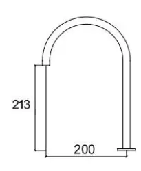 Waterevolution Flow 2-otworowa bateria umywalkowa chromowana z niską wylewką U 200mm T1122U01