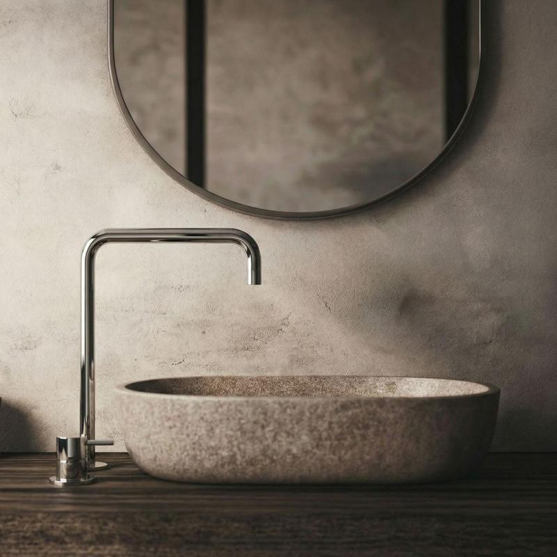 Waterevolution Flow 2-otworowa bateria umywalkowa wysoka wylewka 222 chrom T122H01