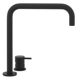 Waterevolution Flow 2-otworowa bateria umywalkowa wysoka wylewka 222 matowa czerń T122HPR