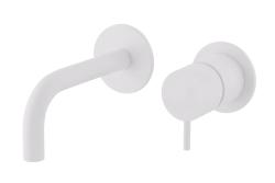 Waterevolution Flow wbudowana bateria umywalkowa biała wylewka 10cm T116BBR-10