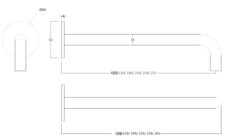 Waterevolution Flow wbudowana bateria umywalkowa biała wylewka 10cm T116BBR-10
