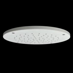 SB Rubinetterie matowa biała corian solid surface wpuszczana okrągła deszczownica sufitowa 30 cm 1208954156