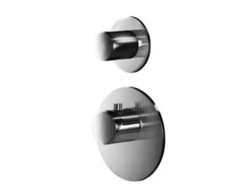 SB Round Zestaw natryskowy szczotkowany mosiądz PVD do zabudowy kompletny