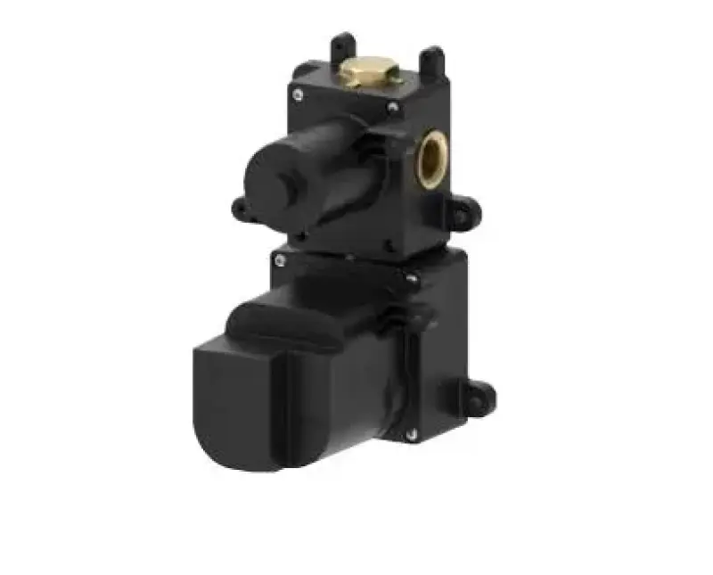 SB Round Zestaw natryskowy szczotkowany mosiądz PVD do zabudowy kompletny