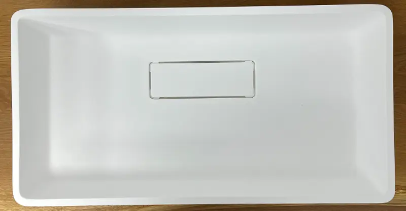 Solid-S City Umywalka do montażu na blacie, matowa, biała, 62 x 32 cm, z ukrytym odpływem 1208954250