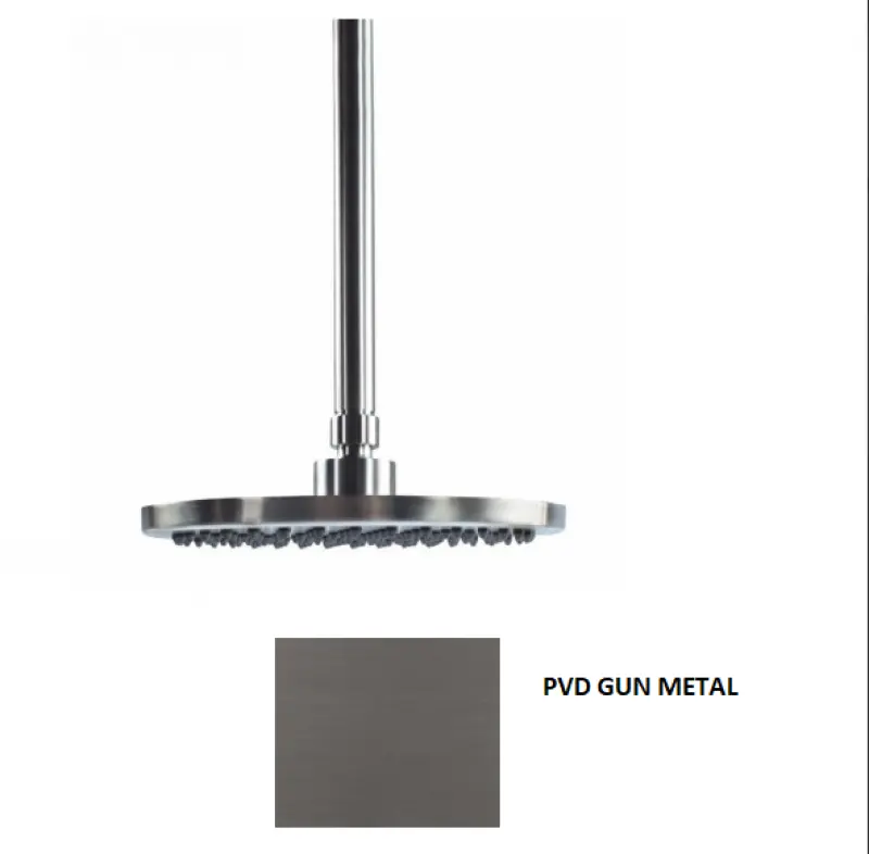 Waterevolution Flow głowica prysznicowa 250 mm z przyłączem sufitowym PVD Gun Metal T164225GME