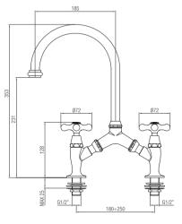 PB classic Nostalgische klassieke keukenkraan Brons met variabele hart afstand 2 gats 18-25cm 1208954352

PB classic Nostalgiczny klasyczny kran kuchenny Brązowy z regulowanym rozstawem 2 otw