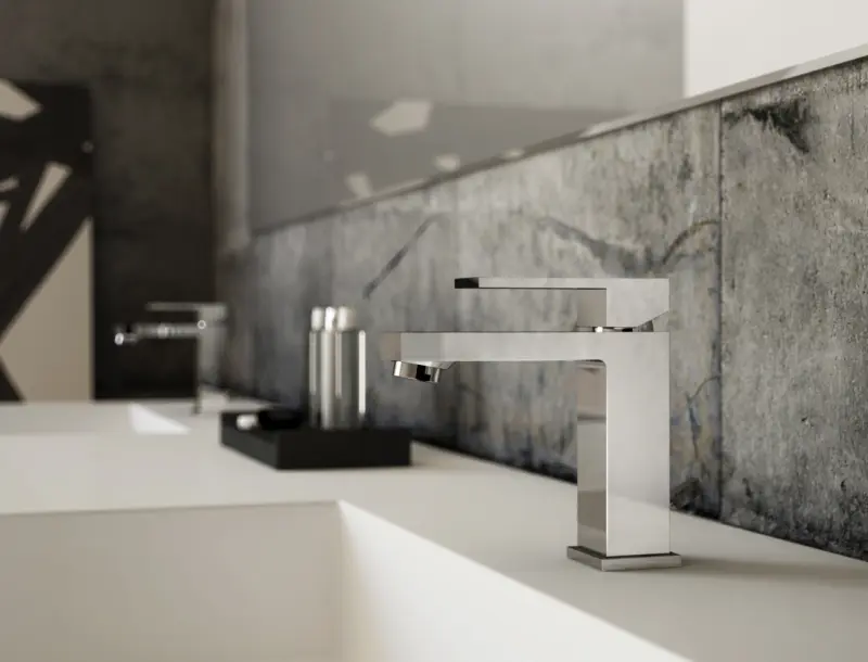 PB Kiki 1-otworowa bateria umywalkowa matowa czarna