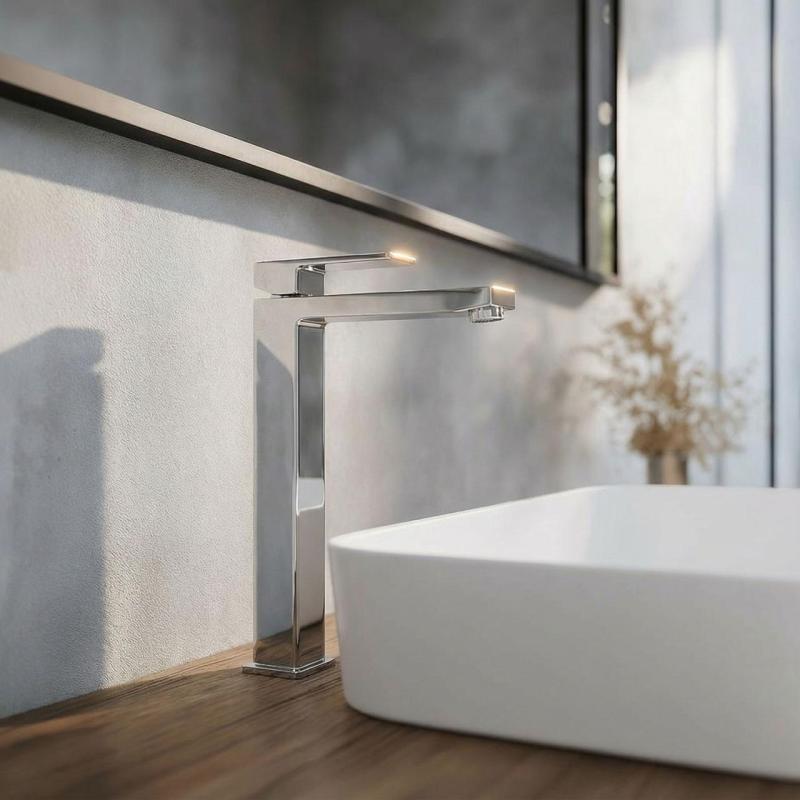 PB Kiki 1-otworowa wysoka bateria umywalkowa do misek umywalkowych chromowana