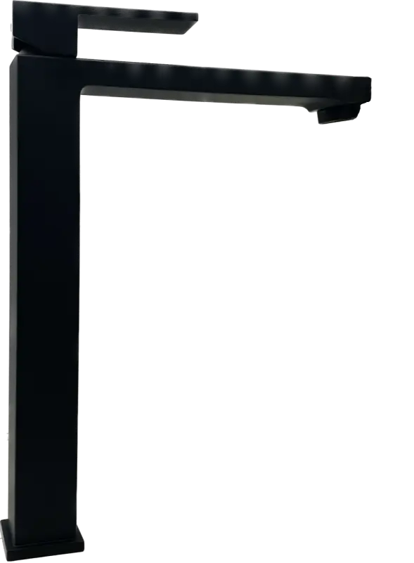 PB Kiki 1-otworowa wysoka bateria umywalkowa do misek umywalkowych, matowa czarna