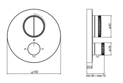 SB Push Round wbudowany termostat z przyciskiem przełączającym i regulatorem objętości matowa biel 1208955067
