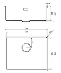 Lorreine 50WQ-FU Biały Kwarcowy zlew 50x40cm do montażu podblatowego biały z białym koszyczkiem 1208955082