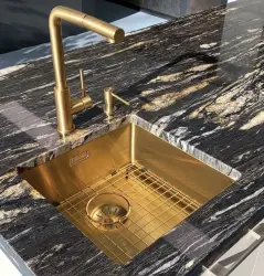Lorreine ociekacz do zlewu PVD złoty złoty stojak na zlew 50x40cm 1208955091