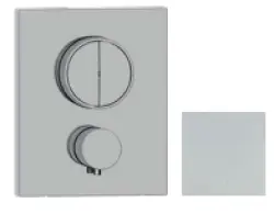SB Push Square Wbudowany zawór termostatyczny z przyciskiem przełącznika i regulatorem objętości matowy biały 1208955127