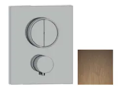 Inbouwthermostaatkraan SB Push Square met drukknopomsteller en volumeregelaar PVD koper 1208955128