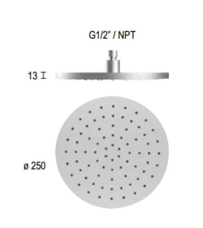 SB Round 316 Deszczownica 25 cm PVD miedź 1208955347