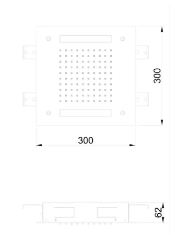 SB Easy inbouw regendouche 30x30cm Mat Wit met verlichting 1208955440
