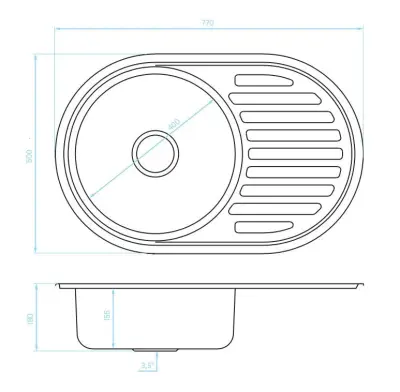 Ausmann Basic ronde spoelbak met afdruiprek RVS 77x50 cm inclusief sifon 1208955523

Ausmann Basic okrągły zlew z ociekaczem ze stali nierdzewnej 77x50 cm, w zestawie syfon 1208955523