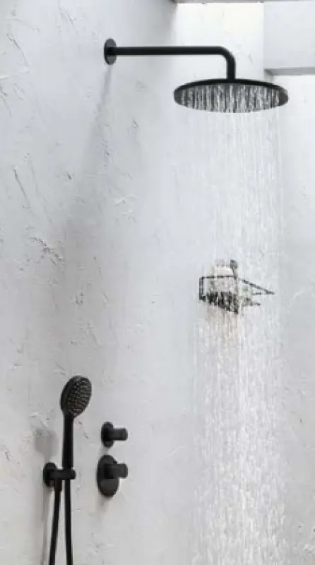 SB Round deszczownica górna 30 cm z tworzywa sztucznego, matowa biała, 1208955614