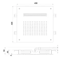 SB Wire Temptation XL Prysznic deszczowy podtynkowy 2-funkcyjny PVD Miedź 1208955676