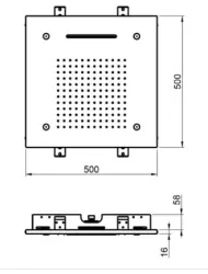 SB Temotion natrysk deszczowy podtynkowy 3-strumieniowy PVD Złoty 1208955697