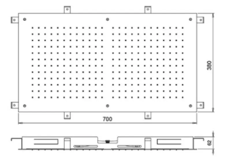 SB Temptation Wbudowany prysznic deszczowy prostokątny 700x380mm Matowa Czarna 1208955701