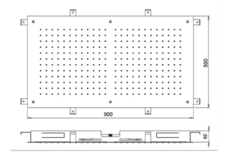 SB Temptation Natrysk deszczowy do zabudowy prostokątny 900x500mm Matowy Czarny 1208955711