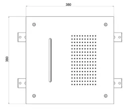 SB Square Deszczownica podtynkowa 2-funkcyjna PVD Złoto 1208955759