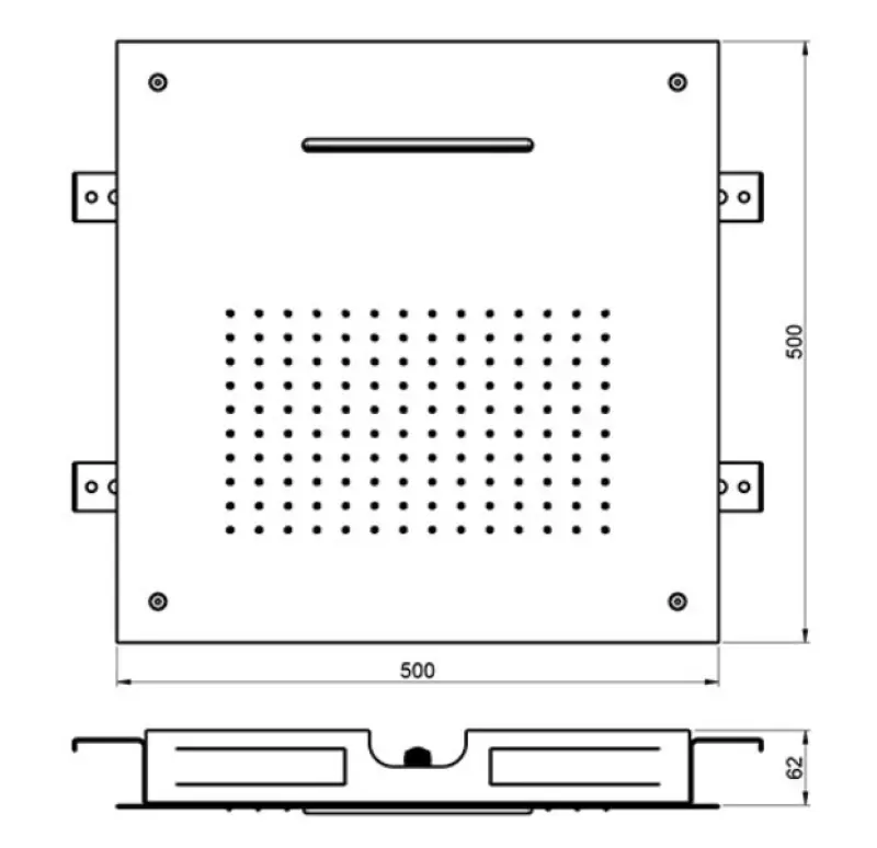SB Square XL Prysznic deszczowy podtynkowy 2-strumieniowy Matowa Biała 1208955768