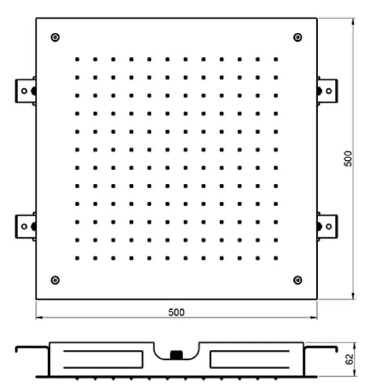 SB Temptation Wbudowany kwadratowy deszczownica 50x50cm PVD Złoty 1208955780