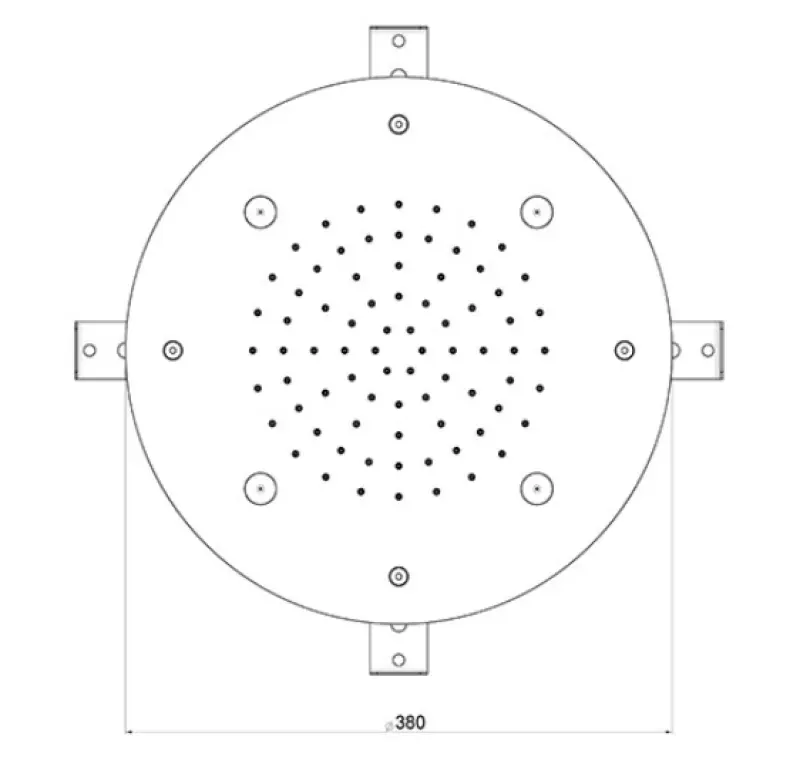 SB Round Mist Deszczownica podtynkowa PVD Miedź 1208955795