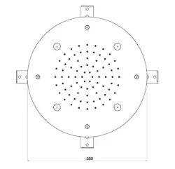 SB Round Mist Prysznic Deszczowy Podtynkowy PVD Złoty 1208955797