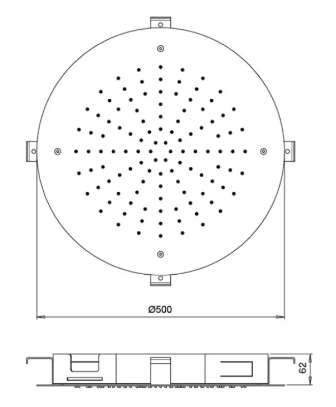 SB Round Temptation Wbudowany prysznic deszczowy 50 cm Matowa Biel 1208955807